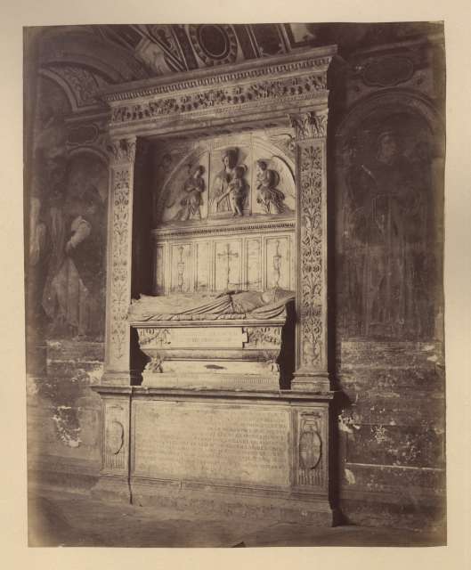 Anonimo — Anonimo romano sec. XV - Monumento funebre del cardinale Pietro Ferrici — insieme